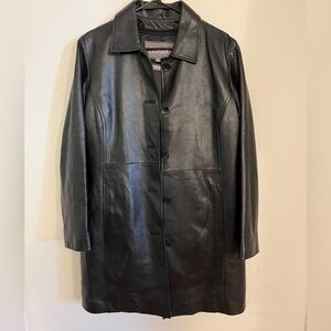 Vintage Wilson Leather black coat